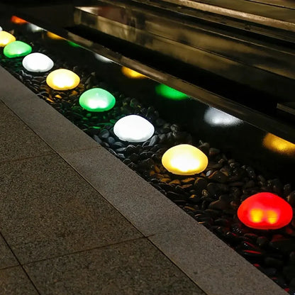 IWP Solcells Stenlampa Frostad – IP65 4 LED 6–8h Ljustid Automatisk Dag/Natt Trädgård Gräsmatta Vit Varmvit Färgad