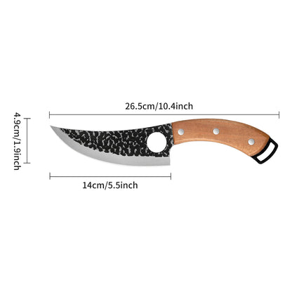 Handsmitt Kockkniv Professionell – Urbeningskniv Slaktarkniv Rostfritt Stål Kök, Valfritt med Bryne/Knivskydd
