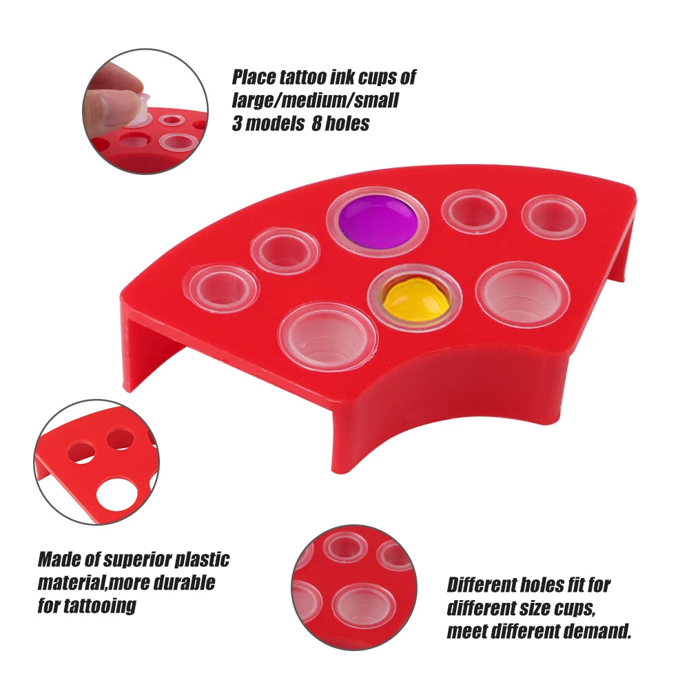 300pcs Tattoo Ink Caps with Cup Holders Set Small Medium Large Ink Cups And Cup Holder for Ink Container by ArtSuppliesPro