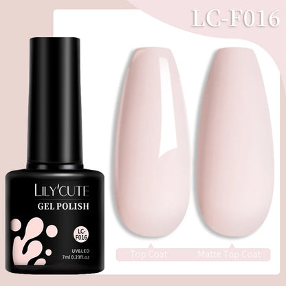 LILYCUTE 129 Colors 7ML Nail Gel Polish Nail Supplies Vernis Semi Permanent Nail Art Manicure Soak Off LED UV Gel Nail Varnishes