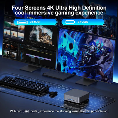 Intel I9 10980HK Intel N150 Mini PC Windows 11 16GB 32GB RAM 512GB 1TB SSD WIFI6 BT5.2 Office Study Desktop Computer PC