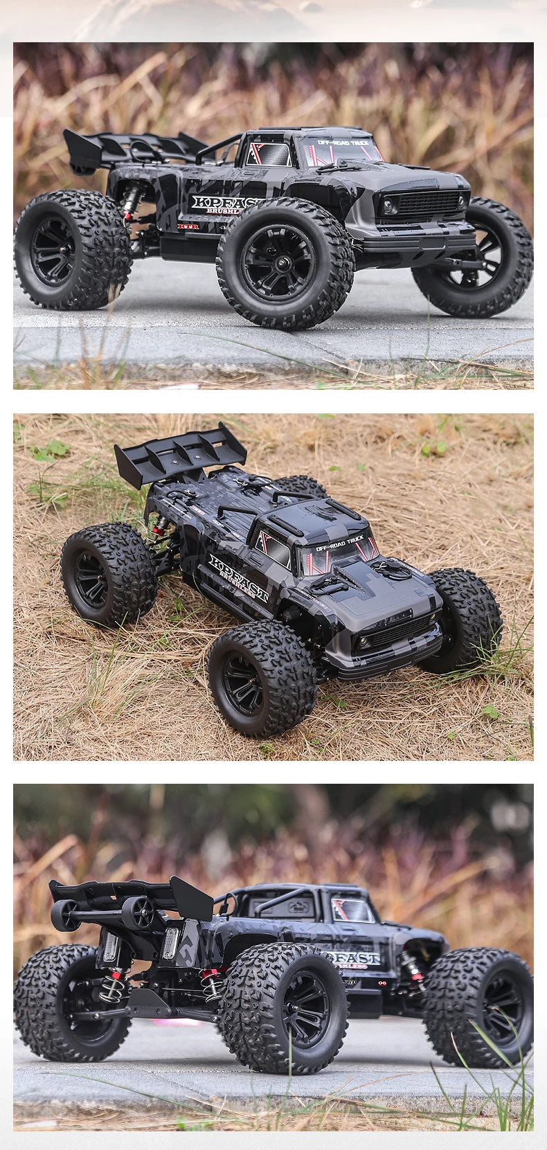 KF16 1:12 High Speed Drift Racing 70KM/H Brushless Motor 4WD 3S 3200mah RC Off Road Car Monster Trucks Toys for For Kids Gifts