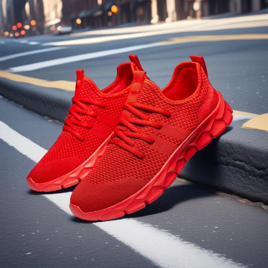 Mesh-sneakers för herr & dam – Lätta, andningsbara, löpning & vardag, storlek 35–48, 5 färger