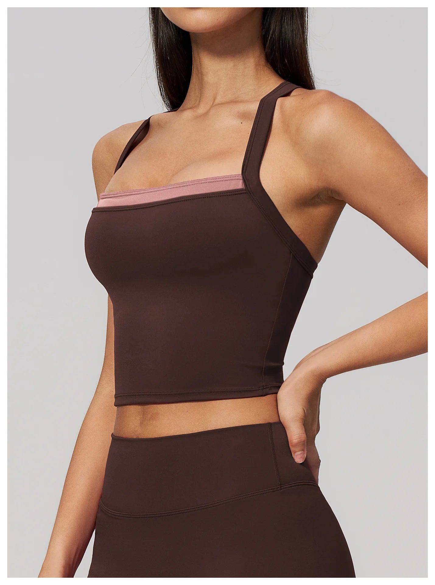 Women Criss Cross Back Yoga Tank Top Push Up Sports Bra Fitness Running Workout Gym Vest Color Block Sport Underwear Crop Top