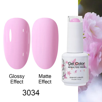 Clou Beaute Gel Nail Polish Neon Brown Royal Blue Red Green Pastal Nude Nail Art Varnishes Gel Lacquer Top Coat UV Gel Nail