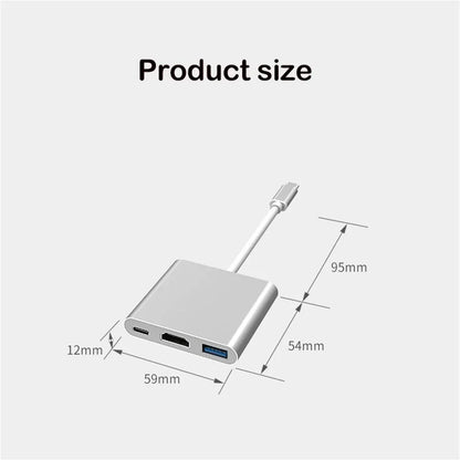 USB-C 3-i-1-hubb med HDMI, USB 3.0 och PD