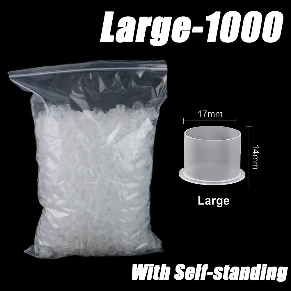 300/100PCS Disposable Tattoo Ink Cups with Base S/M/L Mixed Permanent Makeup Pigment Holder Caps Tattoo Accessories