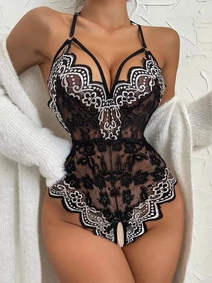 Sexy Lingerie Lace Open Bra Set Ruffle Transparent Underwear Erotic Lingerie Sexy Bodysuit Erotic Sleepwear For Women