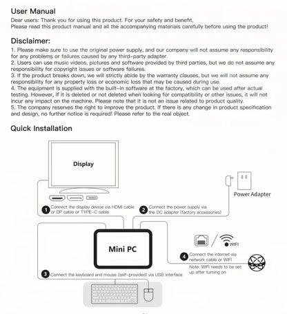 2026 New Windows 11 Intel I9-10980HK Office/home Use Desktop Computer BT5.2 Mini PC 16/32GB RAM 2TB SSD Portable Gaming Mini PC