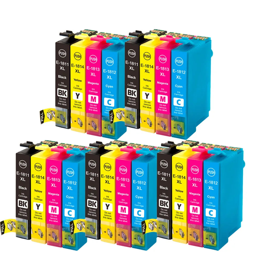 Bläckpatroner 18XL T1811 till Epson Expression Home XP – svart, cyan, magenta och gul