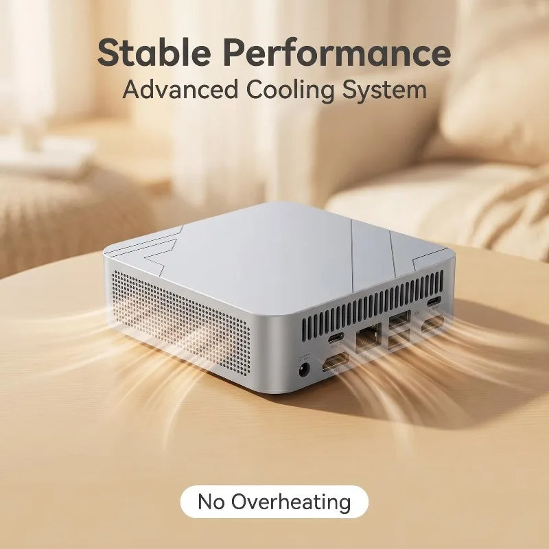 2026 NEW Portable Mini Computer Intel Core N150 with 1TB/2TB SSD, RAM, Versatile Ports for Gaming, Office Study.