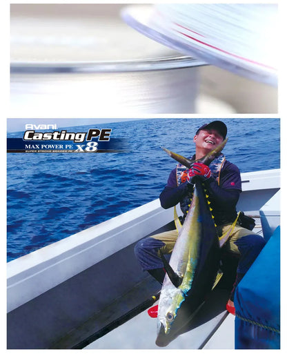Varivas Avani Casting PE Max Power X8 Braided Fishing Line - Length:300m/330yds,Size:20-78LB Japan 8 Strand PE Braid Line