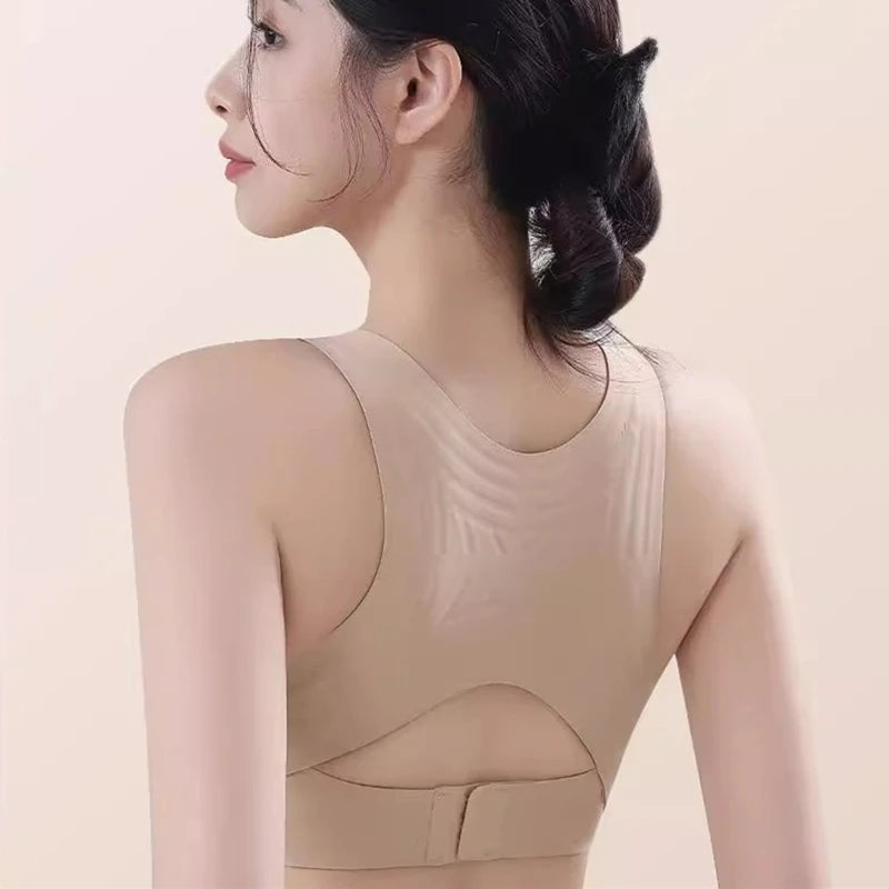 S-XXL High-quality Seamless Women's Fitness Bra Without Wires, Small Breast Push-up, Back-shaping, Corrective Yoga Sports Bra