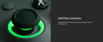 8BitDo Ultimate C Kabelansluten Xbox Handkontroll – Hall Effect GuliKit RGB Fire Ring USB Xbox Series X|S/One/PC Windows 10/11