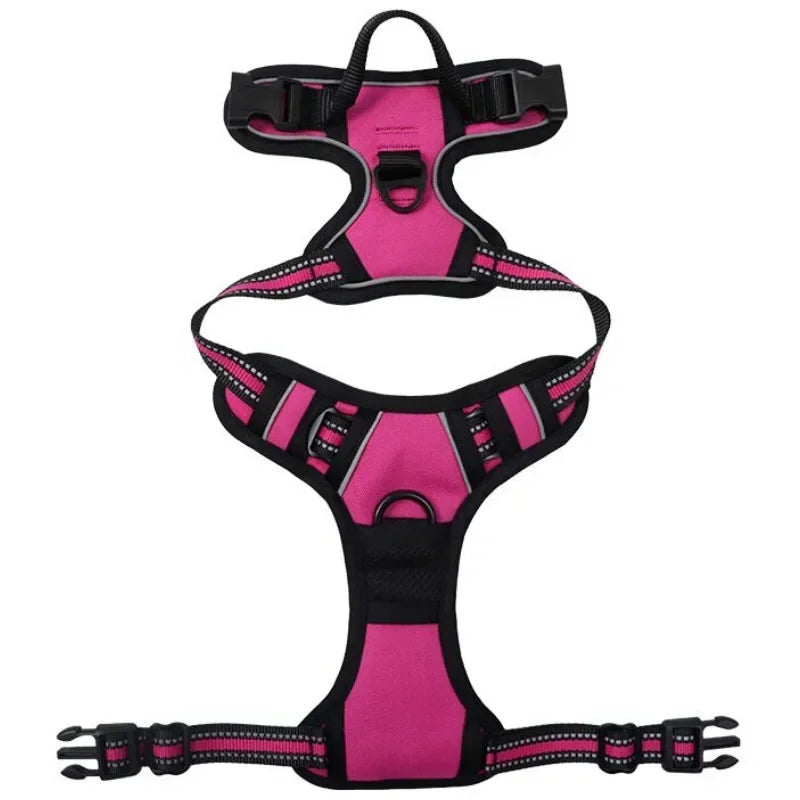 Reflexsele & Andningsbar Hundsele – Justerbar Väst för Små, Medelstora & Stora Hundar, S–XL