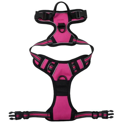 Reflexsele & Andningsbar Hundsele – Justerbar Väst för Små, Medelstora & Stora Hundar, S–XL