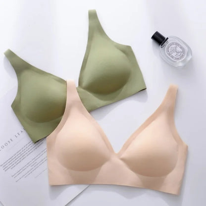 Push-Up Seamless Bras For Women Non-wire Brassiere V-neck Bralette Removable Pads Sports No Trace Underwear Sexy Lingerie S-3XL