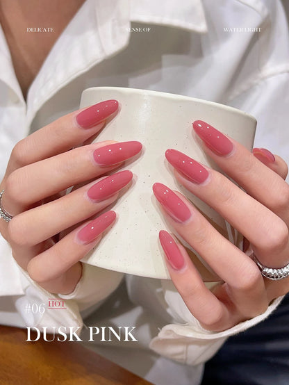1-24pcs WS Jelly Jade Nude Pink Gel Nail Polish Natural Pink Translucent Color LED UV Gel Soak Off For Home Salon Nail Art DIY