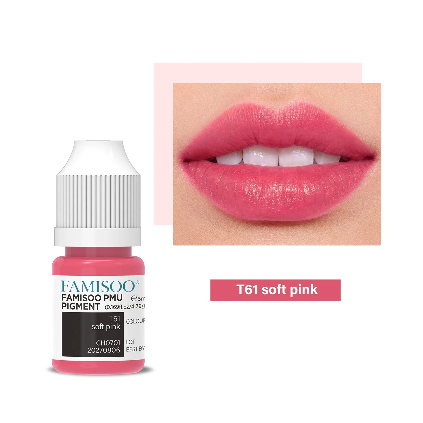 FAMISOO 5ML Permanent Makeup Pigment Tattoo Lips Tattoo Inks Eyebrows Eyeliners Pigments Microblading Pigment Tattoo Pigments