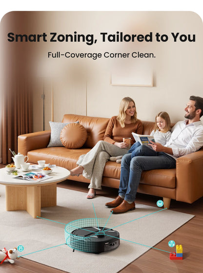 Lefant M265 Robot Vacuum Cleaner with Mapping, 20000Pa, Self-Cleaning Roller, Clean Water Wash, Laser dToF, Avoid PSD, Anti-Tangle, Compact, WiFi 2.4G/5G/Alexa/APP