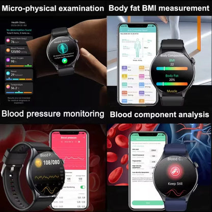 Sapphire Smartklocka 2026 – NFC, ECG+PPG, Blodsyre, Urinsyra, Blodtryck, 1,56" AMOLED, iPhone & Android