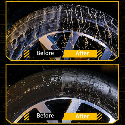 Tire Shine Spray, Black Gloss Tyre Coating, Rubber & Plastic Restorer, Anti-Aging, Long Lasting Shine