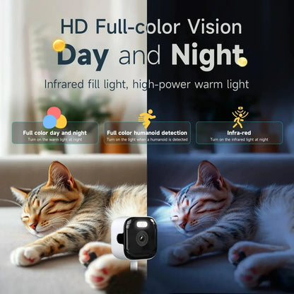 2.4/5GHz WiFi 3MP 1080P HD Night Vision Paste Mount Security Camera Indoor Phone Remote Home Surveillance Safety Monitoring
