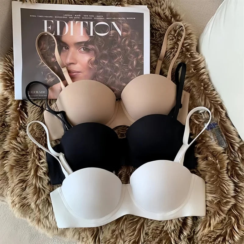 Seamless Push-Up Bras For Women 1/2 Cup Padded Support Soft Underwire Bralette Comfort Fixed Cup Underwear Sexy Lingerie S-XL