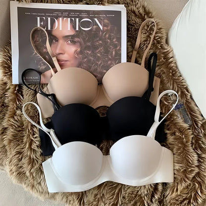 Seamless Push-Up Bras For Women 1/2 Cup Padded Support Soft Underwire Bralette Comfort Fixed Cup Underwear Sexy Lingerie S-XL