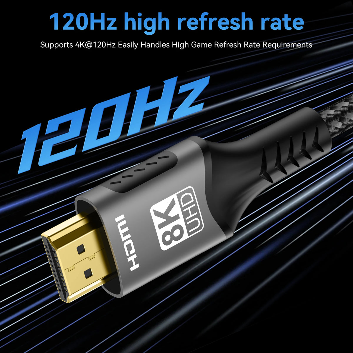 8K HDMI 2.1-kabel 8K@60Hz 48Gbps ARC HDCP Ultra High Speed HDR