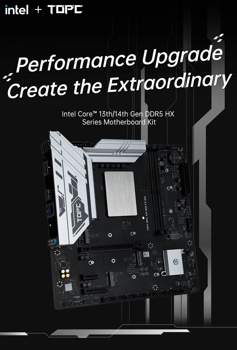 TOPC Intel Core 14900HX DDR5 6400MHz PCIe5.0 4×M.2 8×SATA 2.5G LAN Tpye-E USB4 Gaming Motherboard/ OpenClaw