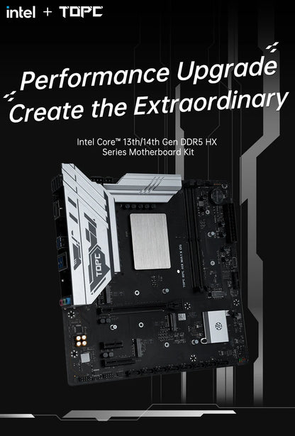 TOPC Intel Core 14900HX DDR5 6400MHz PCIe5.0 4×M.2 8×SATA 2.5G LAN Tpye-E USB4 Gaming Motherboard/ OpenClaw