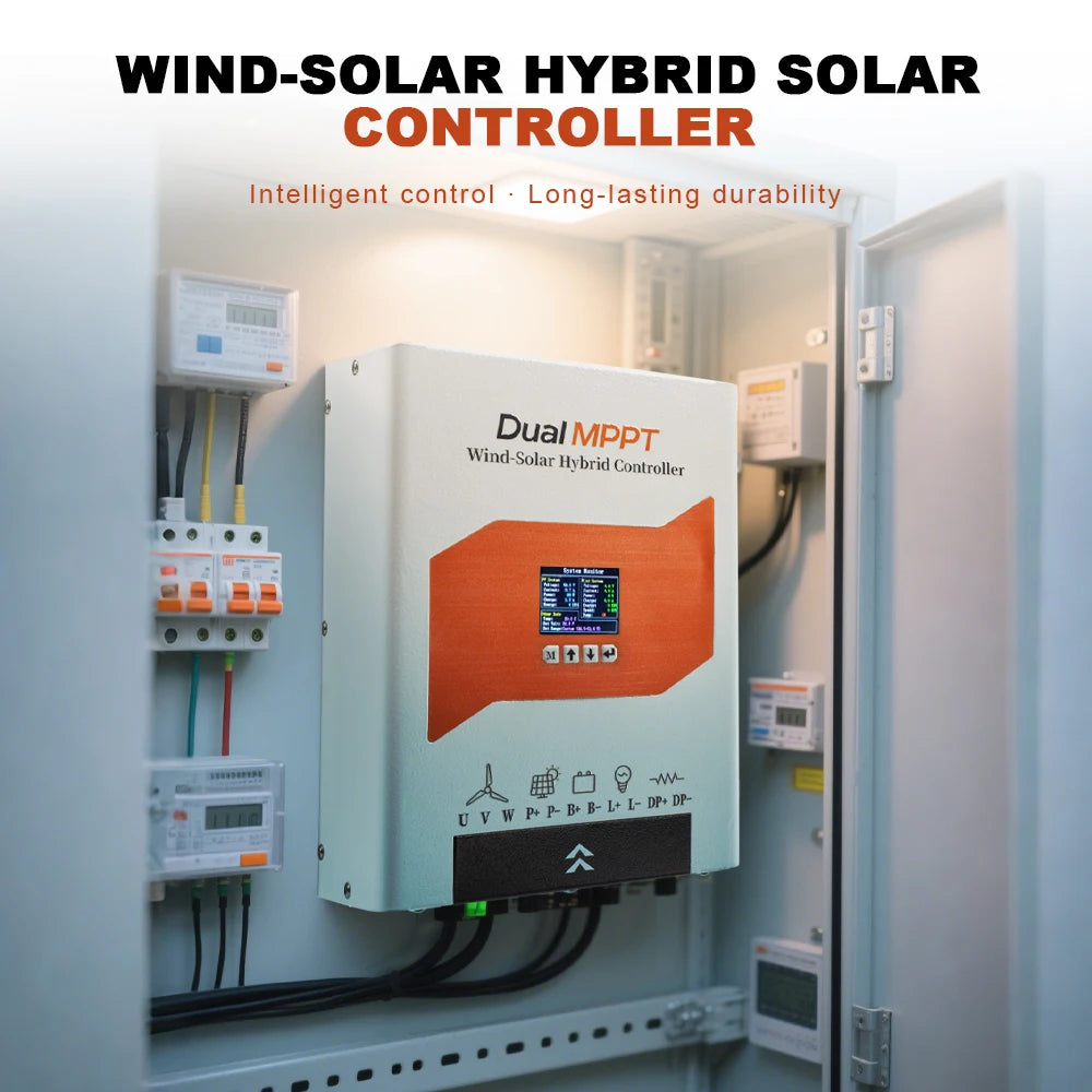 SMARAAD Horisontell Vindturbin 3kW/8kW – Låg Startvindhastighet Hybrid Sol+Vind Off-Grid Batterisystem 12–96V EU-lager Polen CE