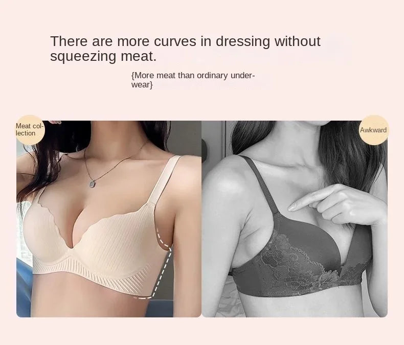 2026 New Push Up Bra for Small Chest  Ultra Thick 6CM Padded No Steel Ring Comfortable & Sexy Lift Lingerie for Flat Chest Women