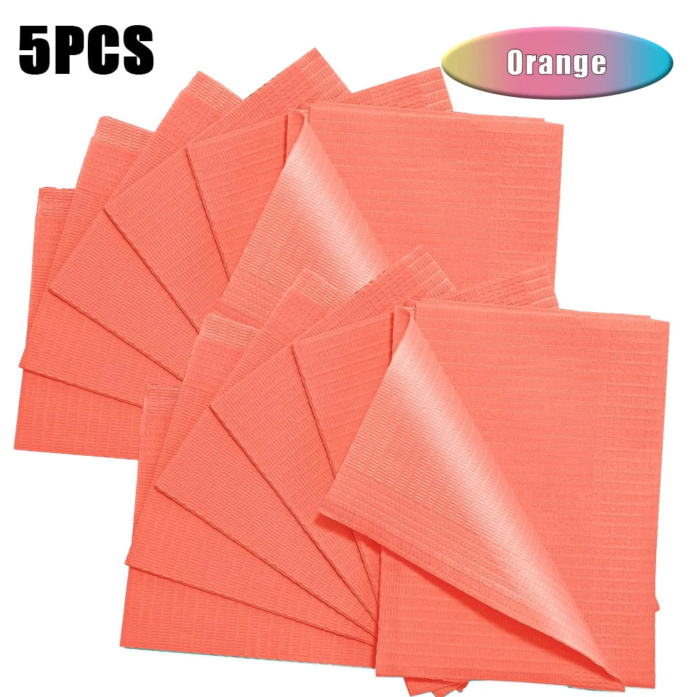 5-125pcs Disposable Waterproof Tattoo Bibs 10 Colors Tattoo Clean Wipes Pad Table Covers Patient Dental Napkins Accessories