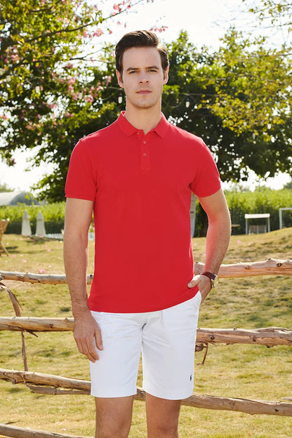 Polo-shirt med Eget Tryck eller Logotyp – 100% Bomull, Unisex S–6XL (Asian)