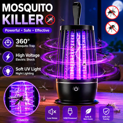 Mosquito Killer Lamp Two-in-one Ultraviolet Mosquito Trap Electric Insect Catcher USB Quiet Night Light Outdoor Mosquito Killer