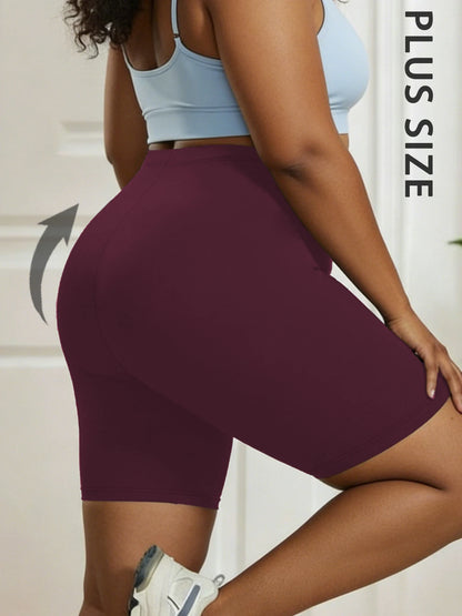 Plus Size Women Athletic Shorts Super Soft Biker No See Through Workout Yoga Running Home Casual