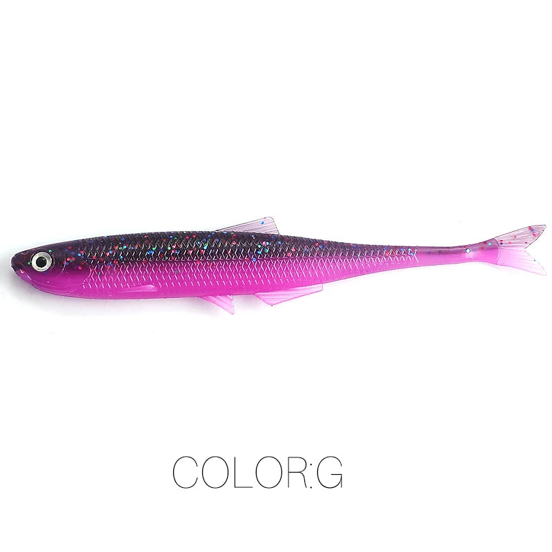 NEW Supercontinent leanness ShadTeez 60mm/80mm Perch Bass Artificia Pike Zander Predator Fishing 3d eyes Soft lure Fishing lures