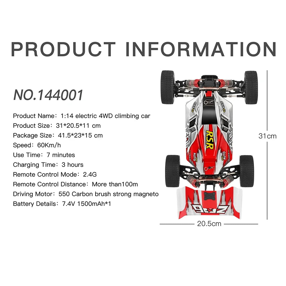 WLtoys 144001 1:14 4WD High Speed Racing Rc Car 12428 1:12 Off-Road RC Car 12402A Remote Control Drift Racing Cars Toys For Kid