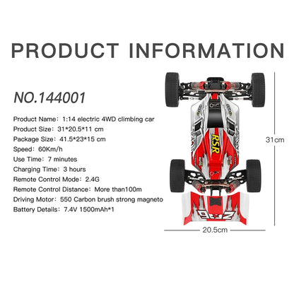 WLtoys 144001 1:14 4WD High Speed Racing Rc Car 12428 1:12 Off-Road RC Car 12402A Remote Control Drift Racing Cars Toys For Kid