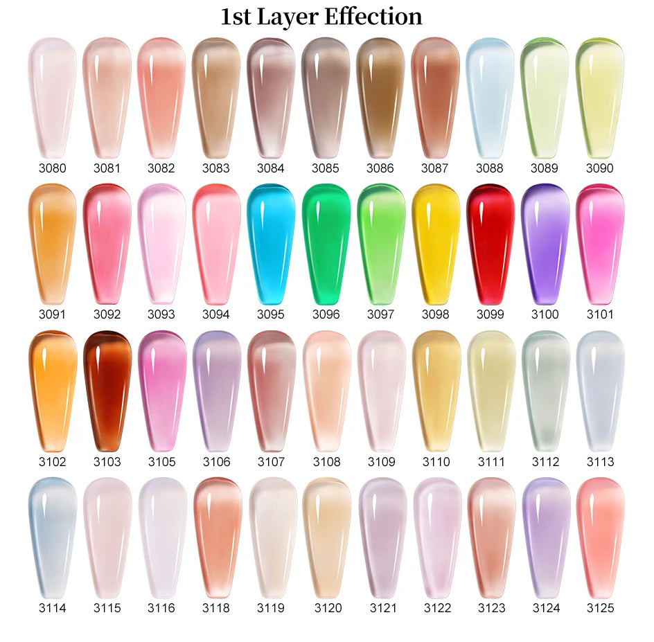 Clou Beaute 12pcs TPO & HEMA FREE Nail Gel Polish Set Red Pink Nude Green Yellow Purple UV Gel Nail Semi Permanent Nail Varnish