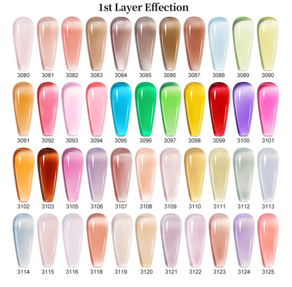 Clou Beaute 12pcs TPO & HEMA FREE Nail Gel Polish Set Red Pink Nude Green Yellow Purple UV Gel Nail Semi Permanent Nail Varnish