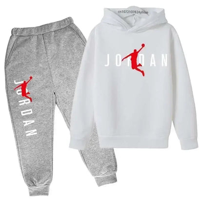 Kids Autumn Spring Trend Letter Print 2pcs Hoodie+Pants Tracksuits 3-13 Years Boys Girls Casual Outfits Children Clothes Sets