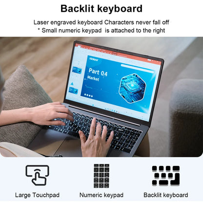 Ninkear Laptop 16 Inch 2.5K 120Hz Display, Intel Core Ultra 5 125H AI Laptop, 16GB DDR5 RAM 1TB SSD, WiFi 6 Bluetooth 5.2, Backlit Keyboard Fingerprint, Professional Laptop for Work Creation