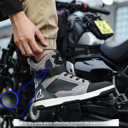 Motorcykelstövlar för män - Andningsbara och halkfria