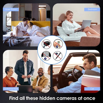 J001 Hidden Camera Detectors & Camera Detector, Anti Spy Camera Finder, Infrared Scanner, Anti-Peeping, 10X Search Speed.