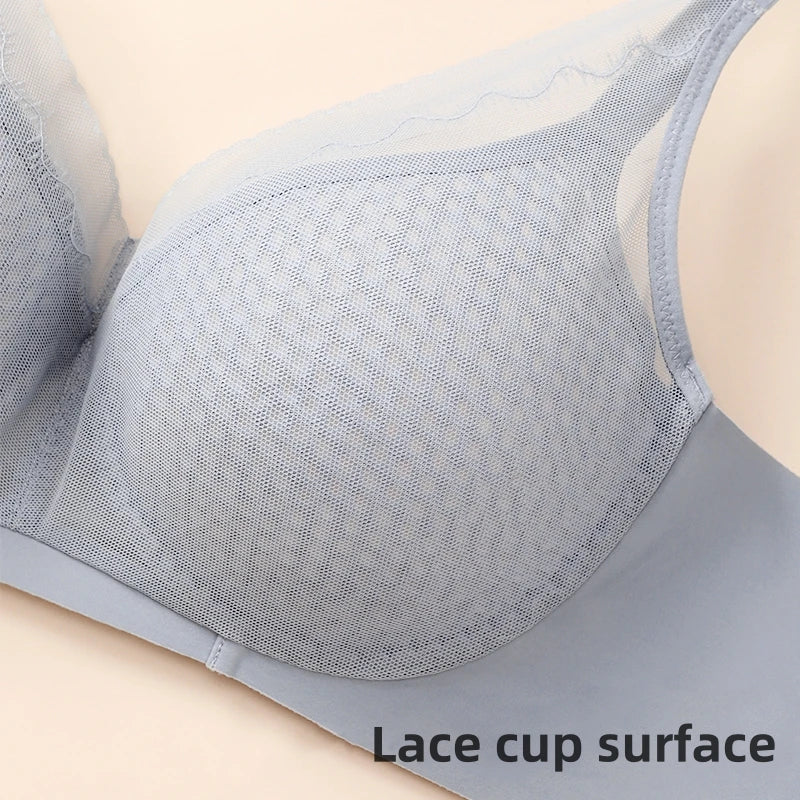 Big Chest Appears Small Bra for Women Lightweight Breathable Seamless Soft Support Breast Collection Anti Sagging Bra OWD6105