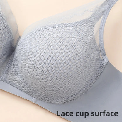 Big Chest Appears Small Bra for Women Lightweight Breathable Seamless Soft Support Breast Collection Anti Sagging Bra OWD6105
