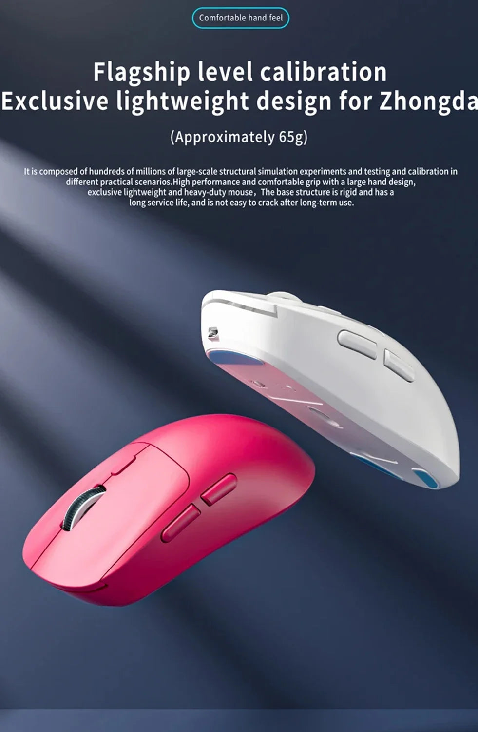 Trådlös Ergonomisk Mus 3-läges Bluetooth + 2,4G USB – Tyst 6 Knappar 1800 DPI Laddningsbar Kontor Gaming, Vit/Röd/Svart